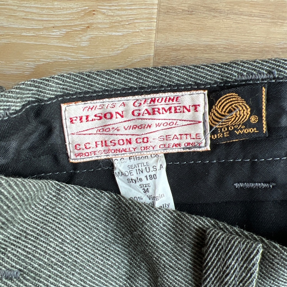 Filson 100% virgin wool pants
